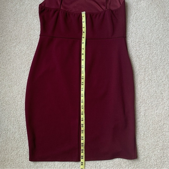 Lulu’s Forever Your Girl burgundy Bodycon minidress, XL, worn once, EUC - Picture 7 of 10
